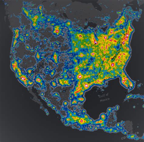 light pollution map 2017